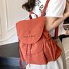 Backpack bag women's 2025 new summer Korean niche foreign style college style large capacity casual canvas schoolbag