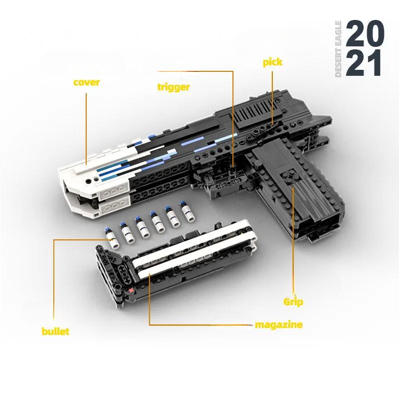 900pcs CSGO Series Difficult Black Desert Eagle  Building Blocks Set Single Shoot Pistol DIY Bricks Toys For Boys Xmas Gift