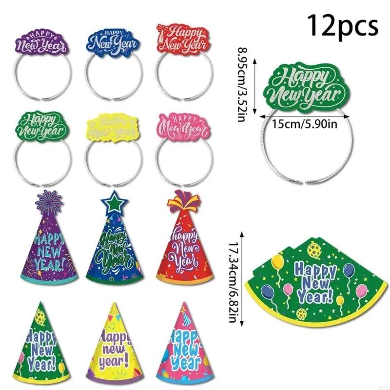 

2026 Festival Headband & Paper Hat - Light Weight New Year Headpiece Party Hat, For Indoor & Outdoor Festival Celebration