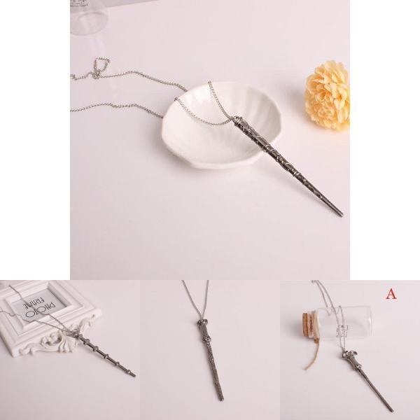 Exquisite Magic Wand Pendant Necklace For Men And Women Stylish Alloy Jewelry
