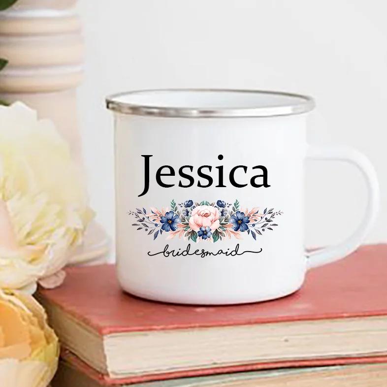 Personalized Maid of Honor Mug, Custom Initial and Name Cup, Customized Coffee Mug Outdoor Cup Bride Wedding Gifts for Bridesmai