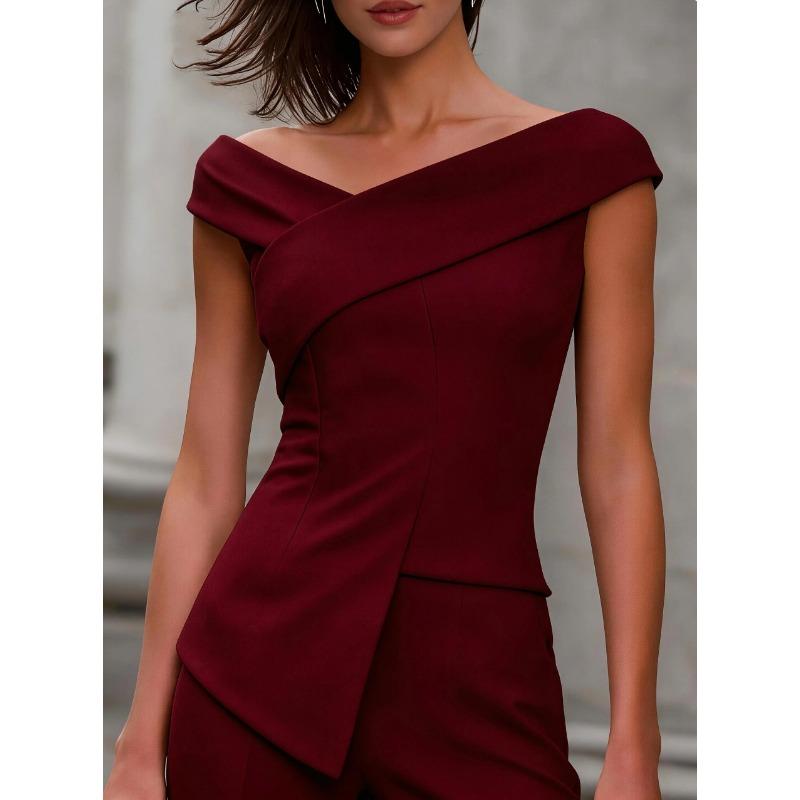 PEYWOW Women's Fashion V-Neck Sleeveless Casual Blouses & Shirts