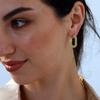 14k Gold Plated U Shape Geometric Hoop Earrings for Women Cubic Zirconia Circle Square Ear Buckle Huggies CZ Crystal Zircon