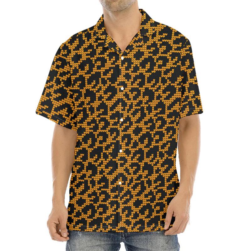 

Summer Vintage 3D Leopard Printing Shirts For Men Fashion Cool Short Sleeve Shirts Casual Streetwear Shirts Blouses Clothing S