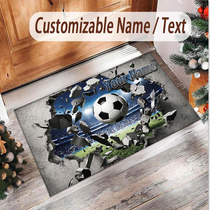 Other Similar Designs Theme Soft Crystal Velvet Rug Custom Name & Text Print Non Slip Floor Rug for Bedroom Living Room