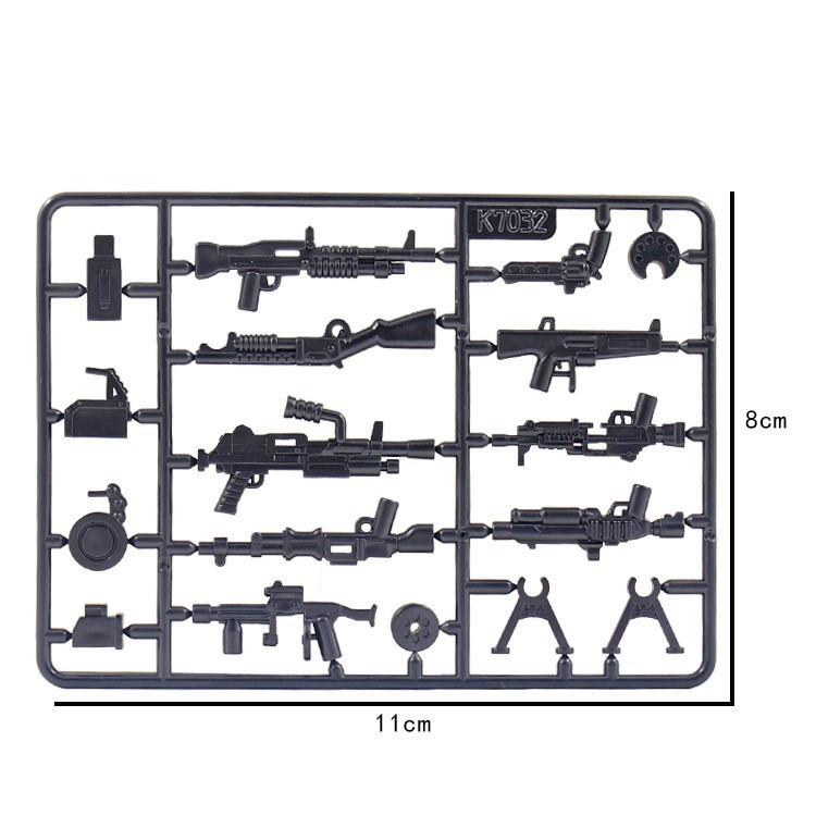Doll Scene With Anti-Aircraft Maxine Anti-Aircraft Heavy Machine Gun Mortar Assembly Building Block