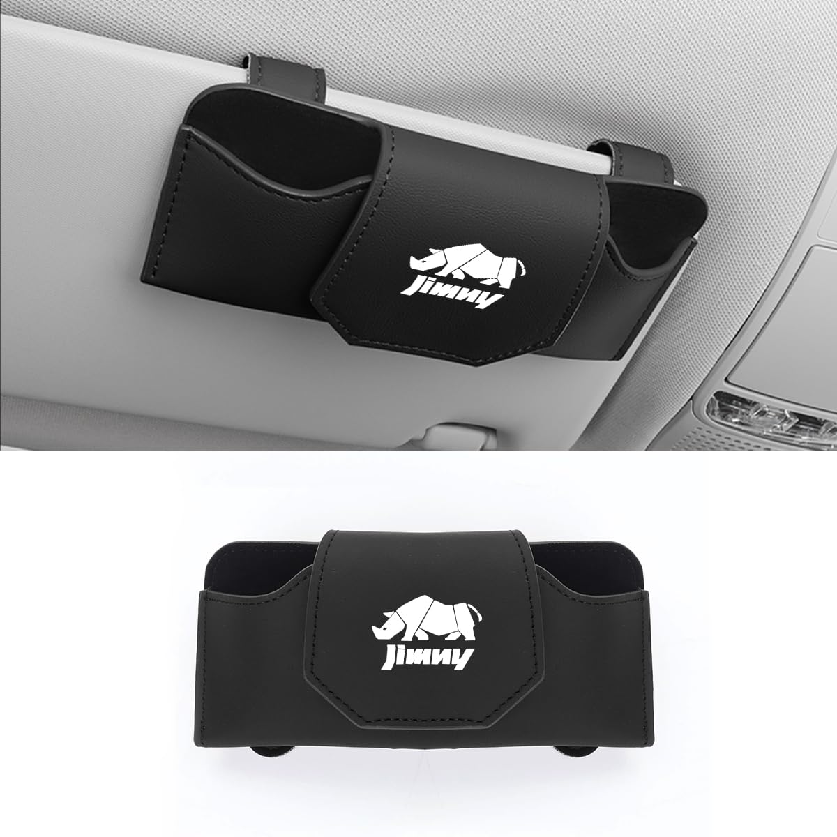 

JIMNY Sunglasses Glasses Eyeglass Storage Box for All Protects Easy Leather Sun Car Car Accessories Jimny Holder, Holder, Jimny, Nomad, Sierra, JB74, чёрный