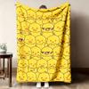Süße Cartoon Gelbe Enten Vollprint Flanelldecke Coole Sonnenbrille Lustiger Ausdruck Tier Muster Weiche Decke für Schlafzimmer