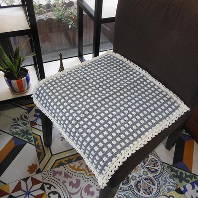 Seat Cushion Lace-up Thick Fabric Four Seasons Seat Cushion Summer Cotton Linen Office Student Dining Chair Stool Cushion