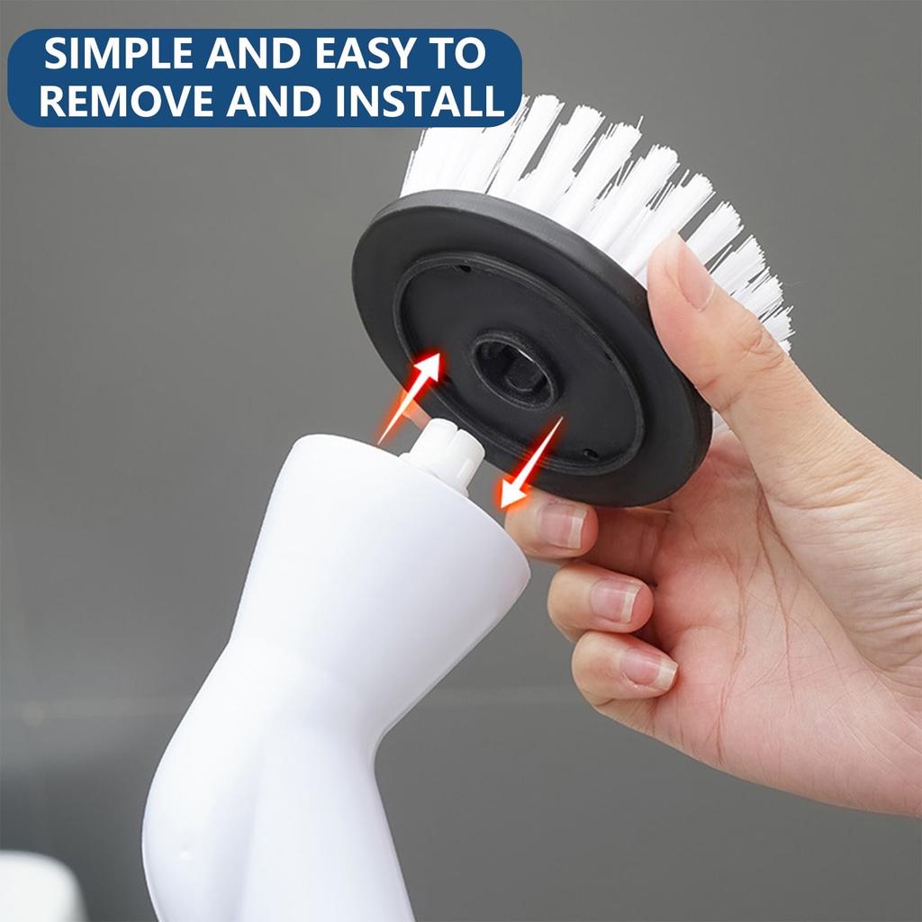Cordless Electric Spin Scrubbers For Cleaning Shower With 6 Brush Heads Electric Spin Scrubber Cordless For Bathroom Floor