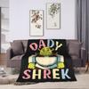 Art Shreks Cartoon Blankets Coral Fleece Plush Printed Multifunction Super Warm Throw Blankets for Bedding Office Bedding Throws