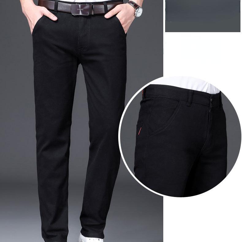 Men's  Fashion Business Casual Suit Pants Long Pants Men's Elastic Straight Sleeve Formal Pants Plus Size 28-38