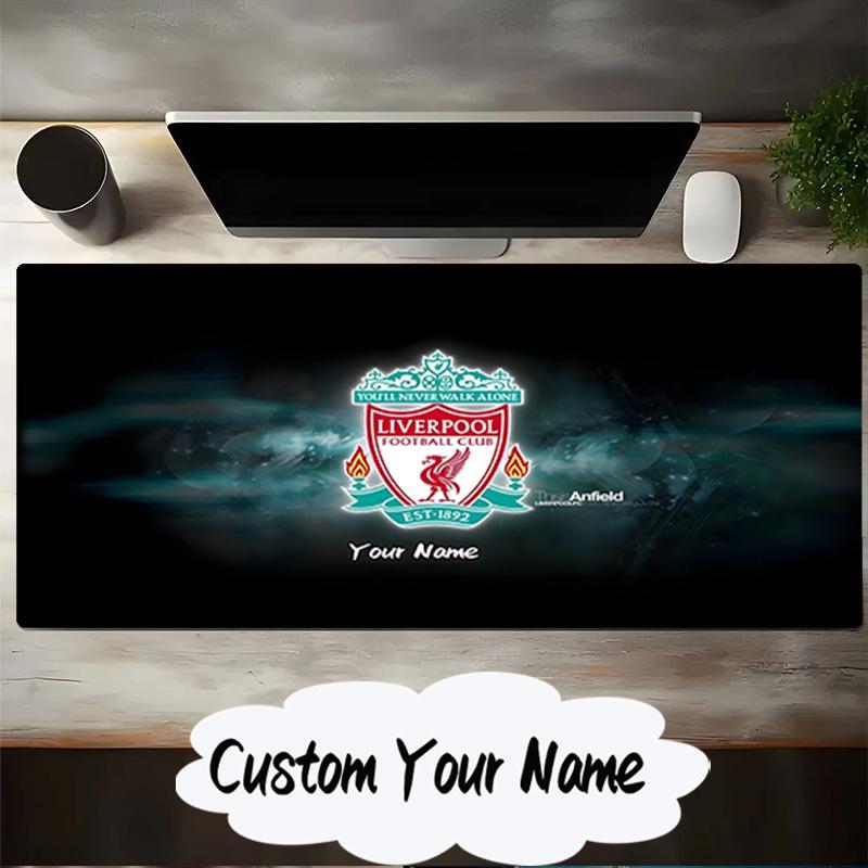 Custom Name Mouse pad Football Liverpool Crest Mouse pad, Gaming Mouse Pad, keyboard pad, Desk Decor for computer notebook Fan Birthday Gift
