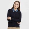 Shop   Damen S Jeanskragen Übergangszeit Zopfmuster Cardigan Marine Naru Wcd 21039