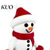 Winter Home Decor Christmas Snowman Figurine 3D Printed Sitting Ornament with Adorable Figure Movable Joints for Office Desk Gift Idea
