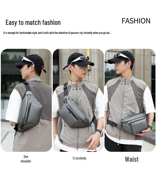 Men's Business Casual Crossbody and Waist Bag for Cycling