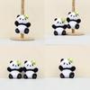 Flower Head Cute Red Panda Keychain Cartoon Girl Backpack Pendant Decorative