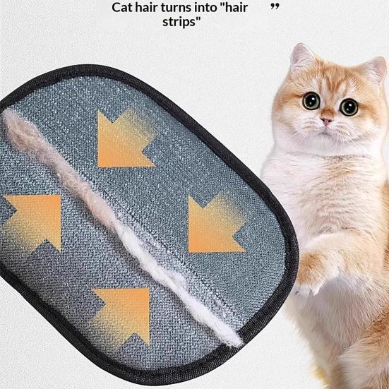 1Pc Pet Hair Removal Glove Reusable Static Hair Remover Mitt Grooming Glove for Dogs Cats Gentle On Sofas Sheets Car Seats