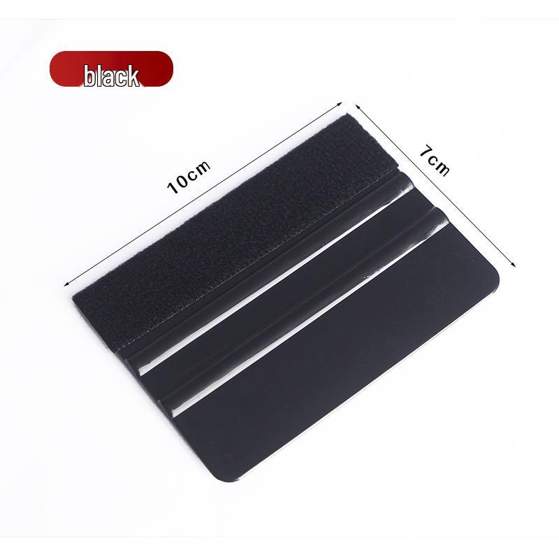 Thickened Fiber Suede Transparent Film Scraper for Car Body Color Change, Double-Sided Square Tool