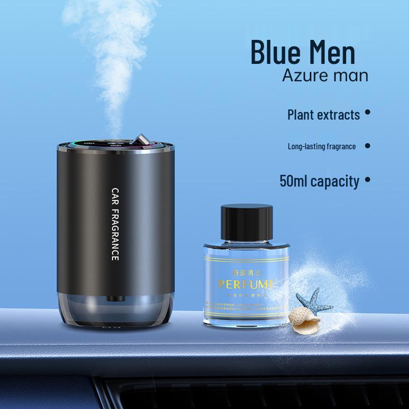 2023 Smart Voice-Activated Car Aroma Diffuser with Ambient Lighting and Starry Sky Perfume, Syncs with Car
