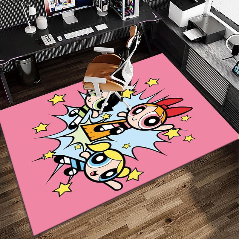 Power Police  Adventure Office Rug Chair Mat, Game Carpet, Suitable for Front Door, Bedroom, Living Room, Desk, Holiday Gift
