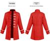 2022 European & American Men's and Boys' Steampunk Retro Solid Color Stand-up Collar Coat