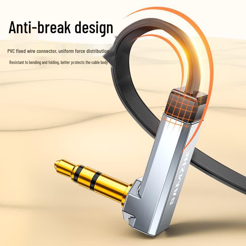 Shanze 3.5mm Angled Flat Audio AUX Cable