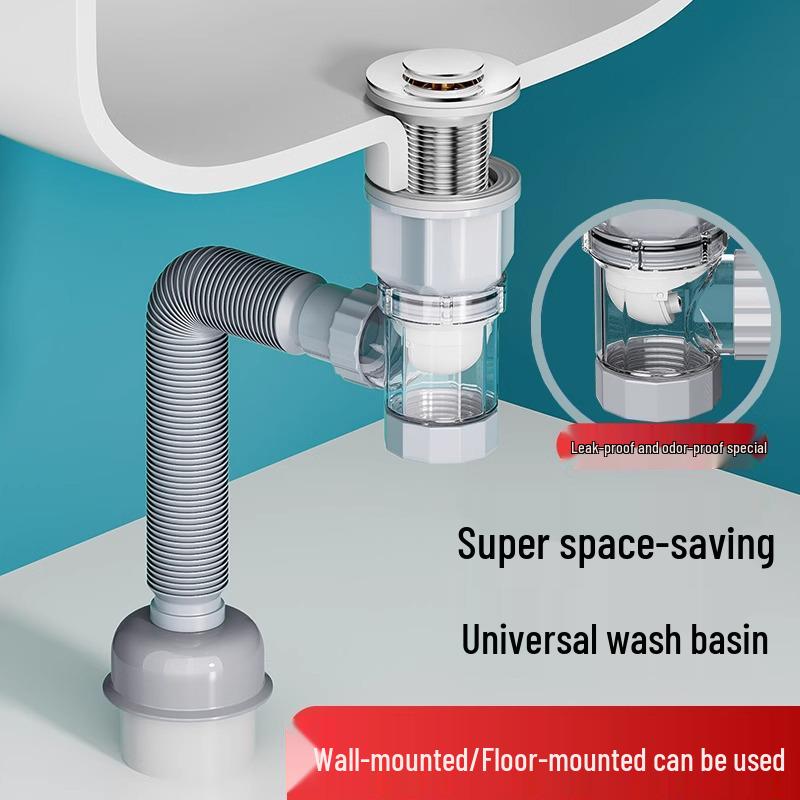 Universal Odor-Proof Bathroom Washbasin Drain Set