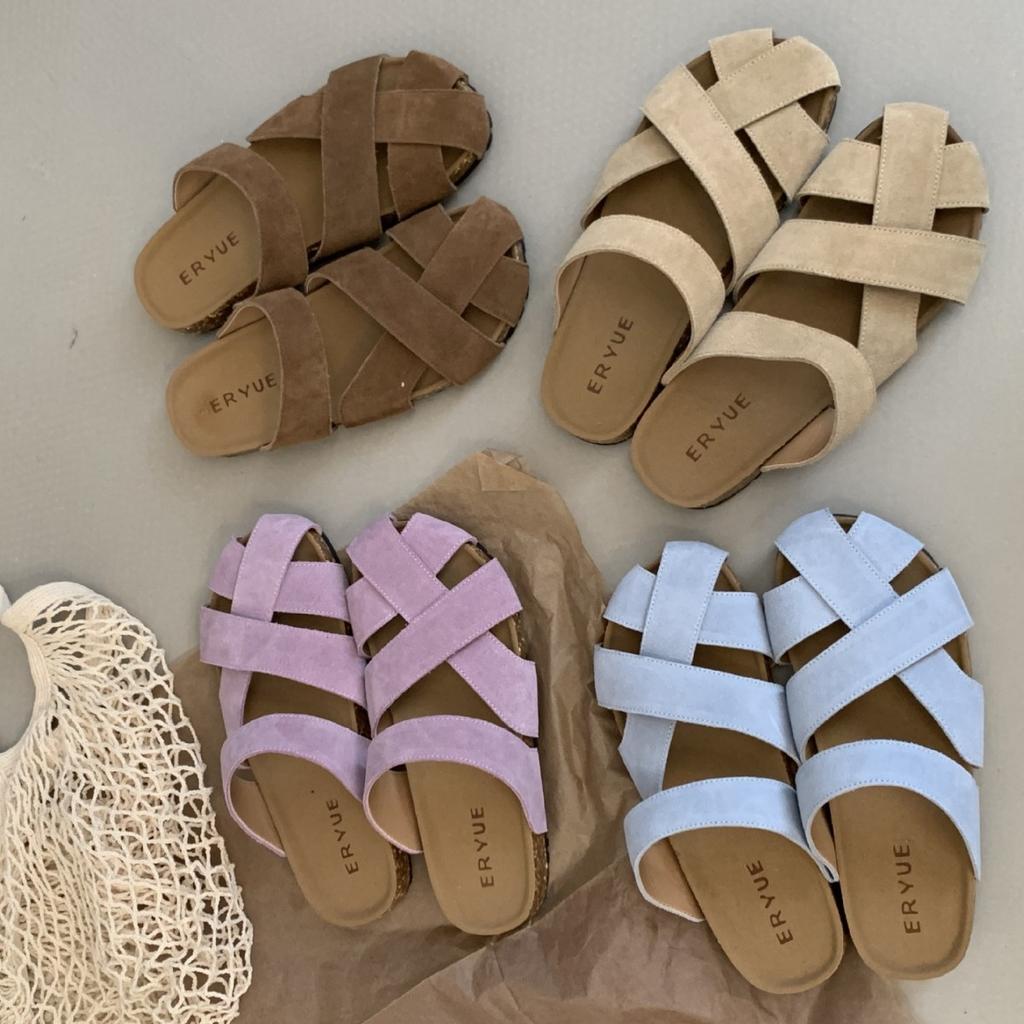 2025 Spring and Autumn New Fashion Versatile Fashion Simple One Pedal Baotou Comfortable Beach Sandals Slippers Women