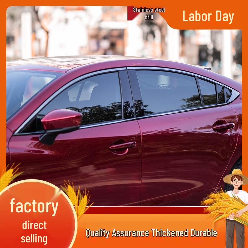 Schwarze Titan-Fensterzierleisten für Mazda Atenza 2014-2021