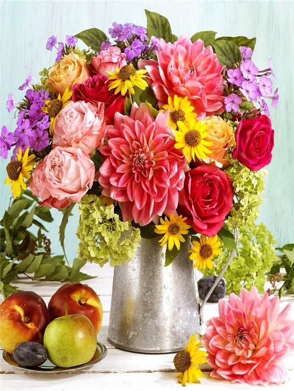 RUOPOTY DIY Frame Oil Painting By Numbers Flower Acrylic Aesthetic On Canvas Wall Art Picture By Numbers For Living Room