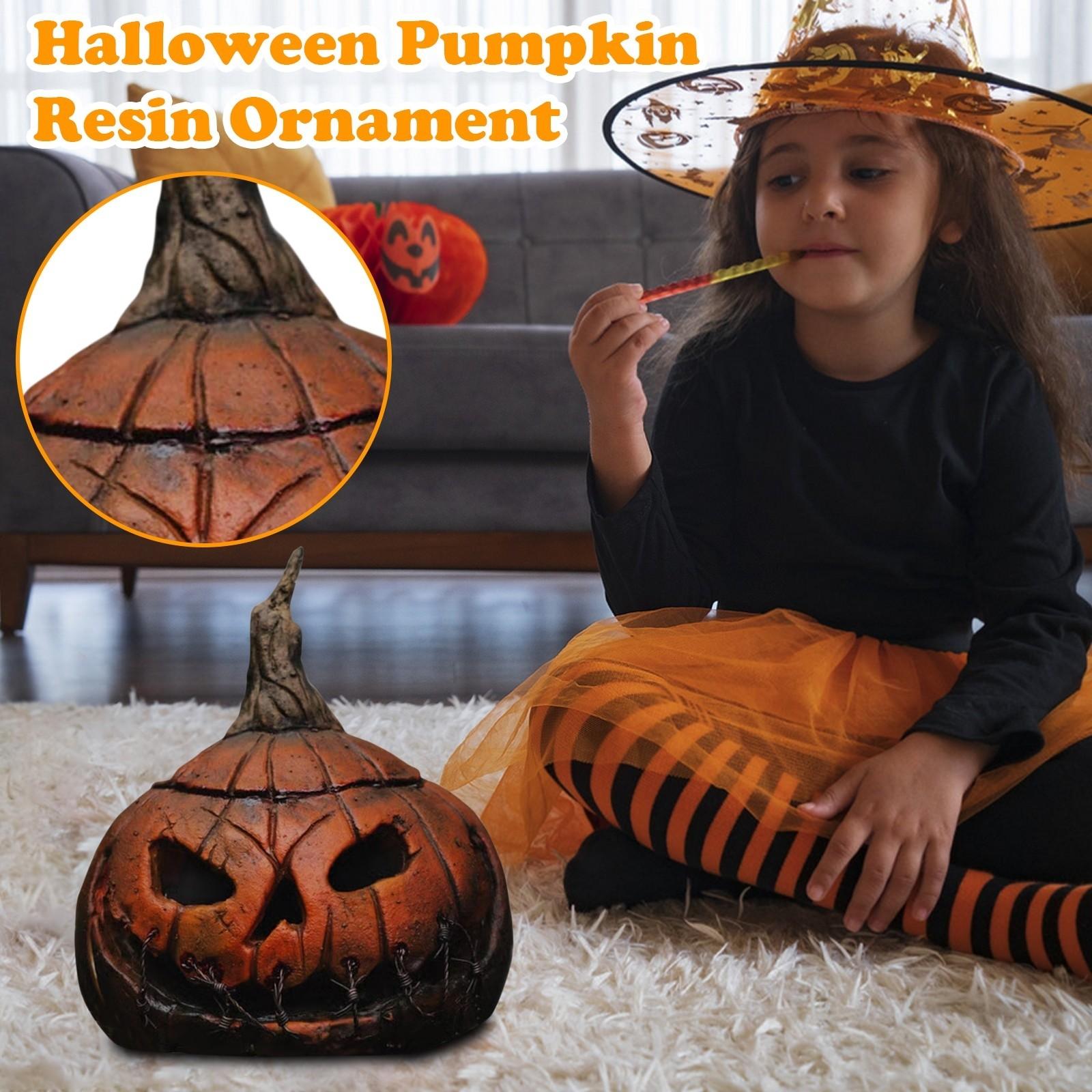 

Bloody Accented Pumpkin Halloween Decor, Handmade Halloween Scary Pumpkin Ornaments, Halloween Classic Decoration Elements, Horror Weird, One Size