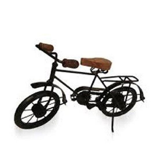 Royal Look Metal and Wood Showpiece Handcrafted Antique Decorative Cycle For Home Decor (Black), 1 Piece