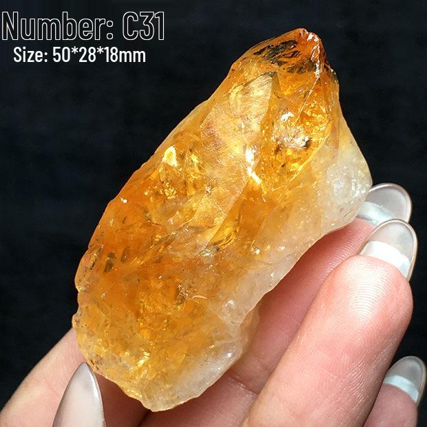 Бразильский Натуральный Цитрин Необработанный Камень Имбирно-Желтый Радужный Кристалл Минеральный Образец Домашний Декор Украшение