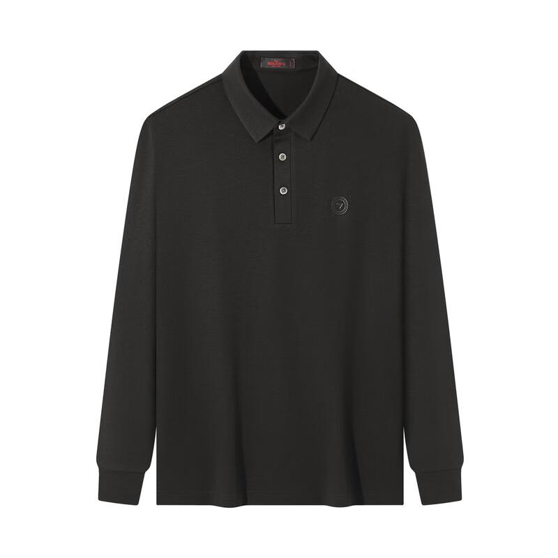 Septwolves Men's Long Sleeve Business Casual Polo Shirt