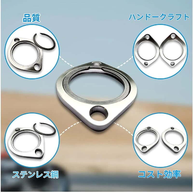 Kit de Flange de Escape Harley-Davidson Eiksouvi | Flange de Silenciador em Aço Inoxidável, Compatível com Modelos 1984-2023 (Excluindo V-Rod)