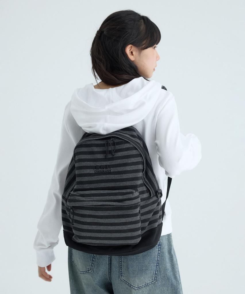 Cgp Square Logo Stripe Backpack - Dark Grey
