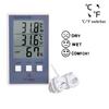 Digital Thermometer Hygrometer Indoor Outdoor Temperature Humidity Meter C/F LCD Display Sensor Probe Weather Station