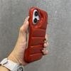 Fashion Down Jacket Silicone Shockproof Case For iPhone 17 Air 16 15 14 Plus 13 12 11 Pro Max Winter Colorful Soft Puffer Cover