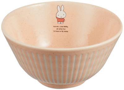 Dick Bruna Miffy Rice Coral A Large Rice Bowl Perfect for Kitchen Made In Product Number "miffy" Bowl, 12cm, Pink. Cute, Children's Use. Japan.