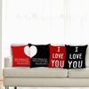I LOVE YOU Valentine's Day Pillow Home Cushion Pillow Cover
