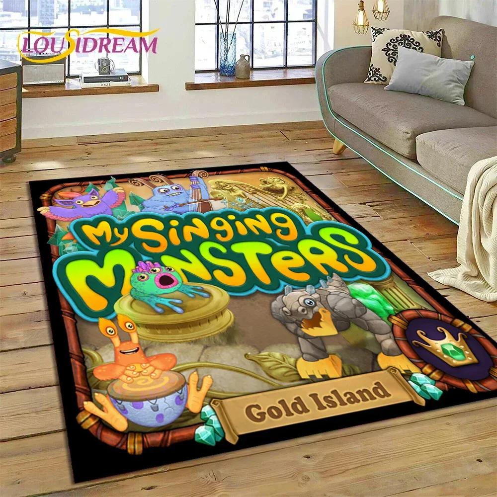 3D-Spiel „My Singing Monsters“ Cartoon-Teppich für Schlafzimmer, Wohnzimmer, Zuhause, Sofa-Dekoration, Kinderspiel, große Dekor-Bodenmatte