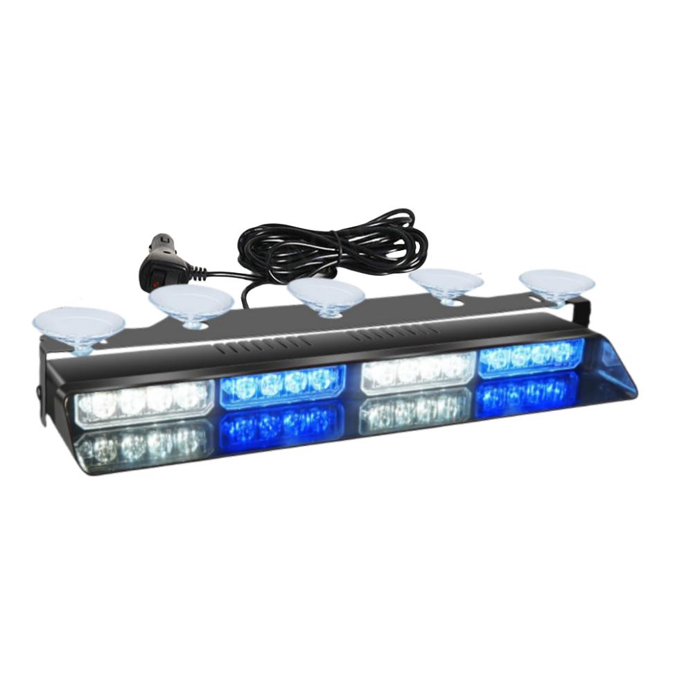 Emergency Dash Strobe Lights Safety Lights 16 LED Flashing Warning Hazard Windshield Visor Traffic Light Bars for Trucks