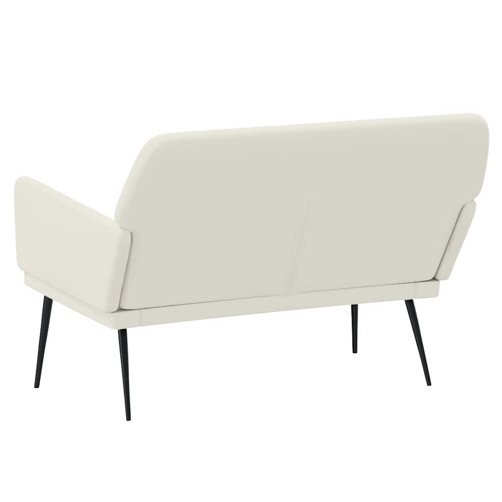 Cream Velvet Sofa Bench 108 X 79 X 79 Cm