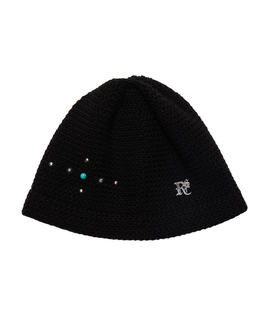 Aleseueseussi Rivet Knit Beanie - Black