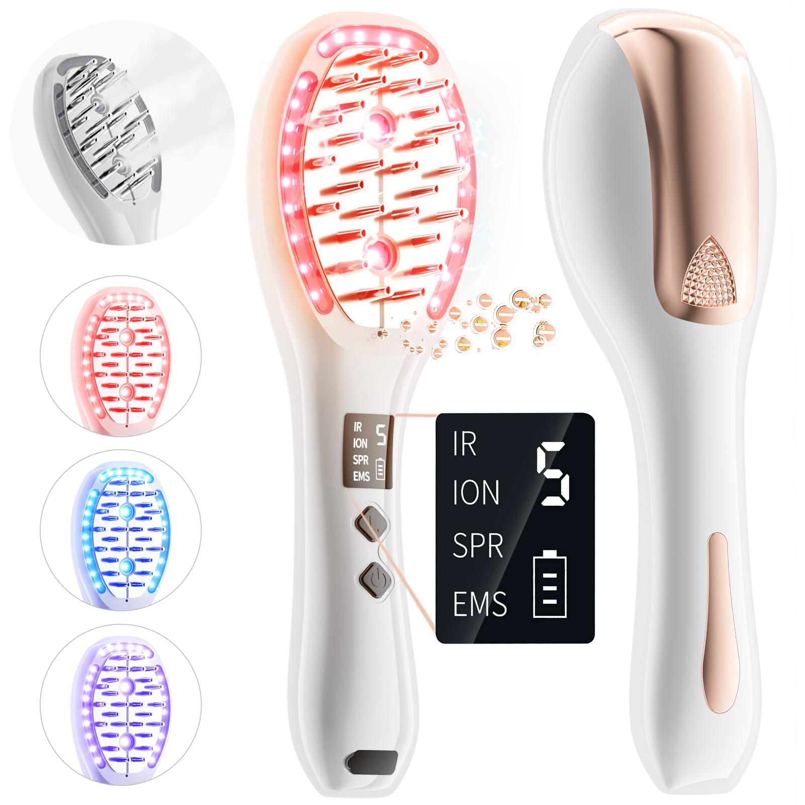 

Электрическая щетка от Scalp Care Specialist Scalp Brush LED Light Facial Device EMS Micro Current 5 режимов 5 уровней регулировки интенсивности 5 уровней