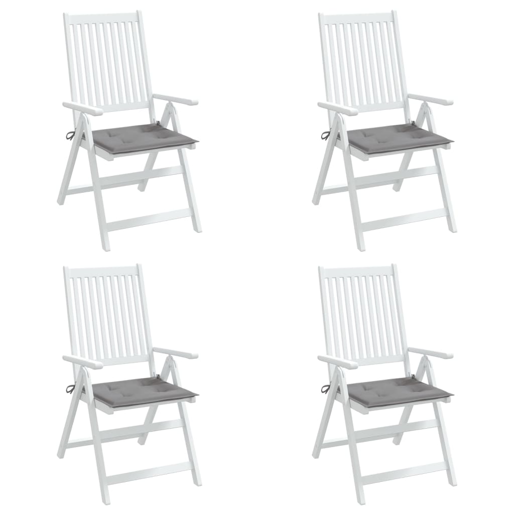 vidaXL Gartenstuhl-Kissen 4 Stk. Grau 50x50x3 cm Oxford-Gewebe