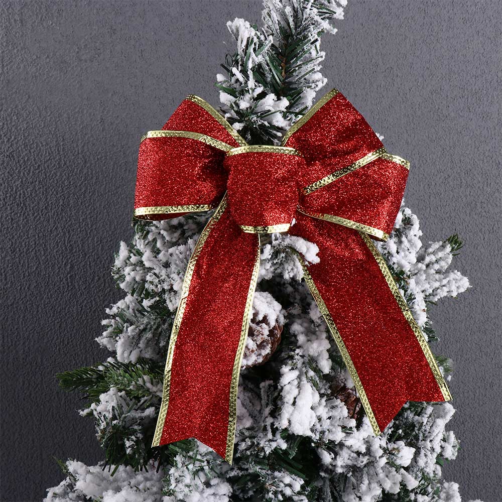 Pendant Bowknot Christmas Bows Christmas Tree Ornaments Ribbon Bows Home Decor Xmas Party Supplies