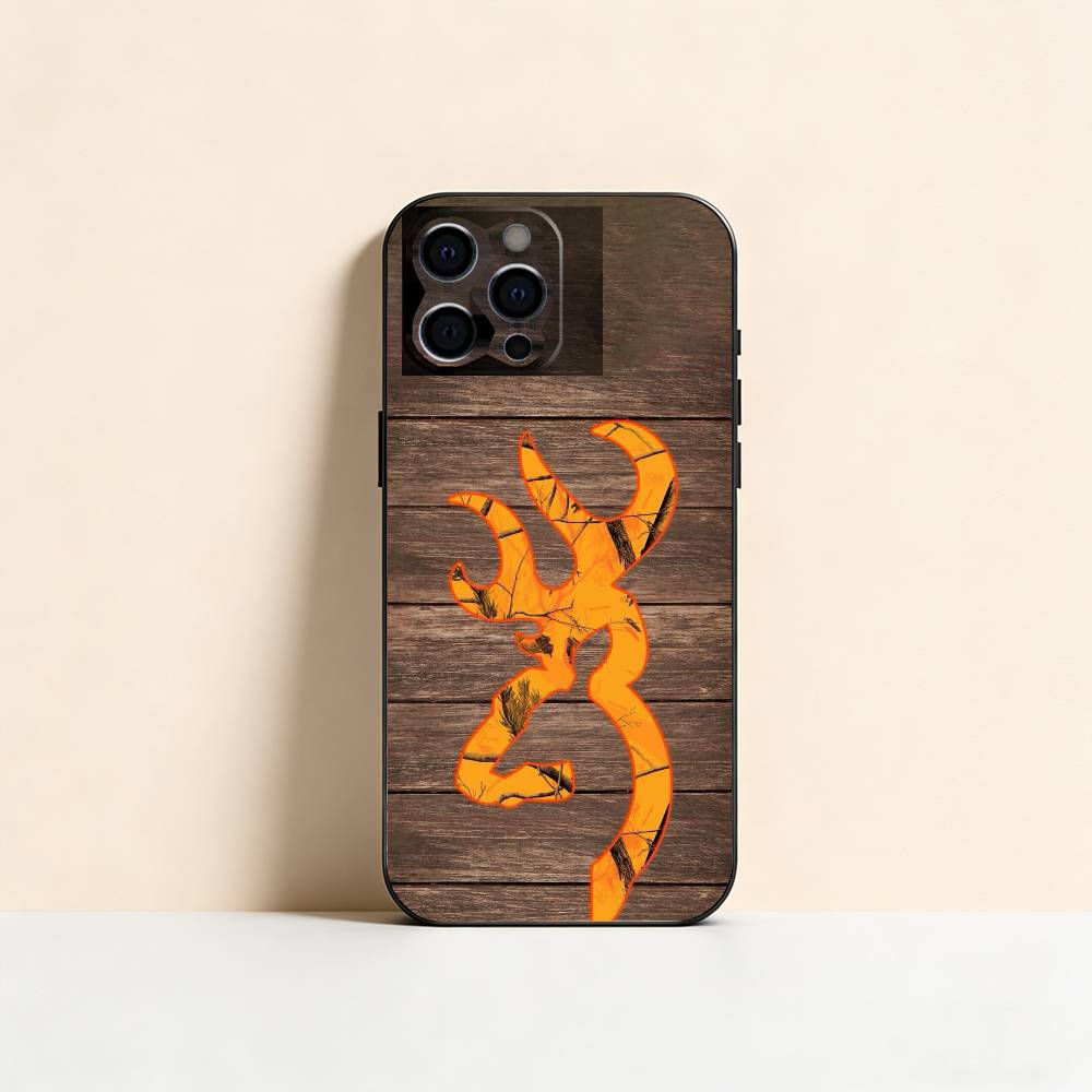 Deer Hunting Camo Phone Case For iPhone 17, 16,15,14,13,12,11 Plus,Pro Max, Others Soft Black Cover
