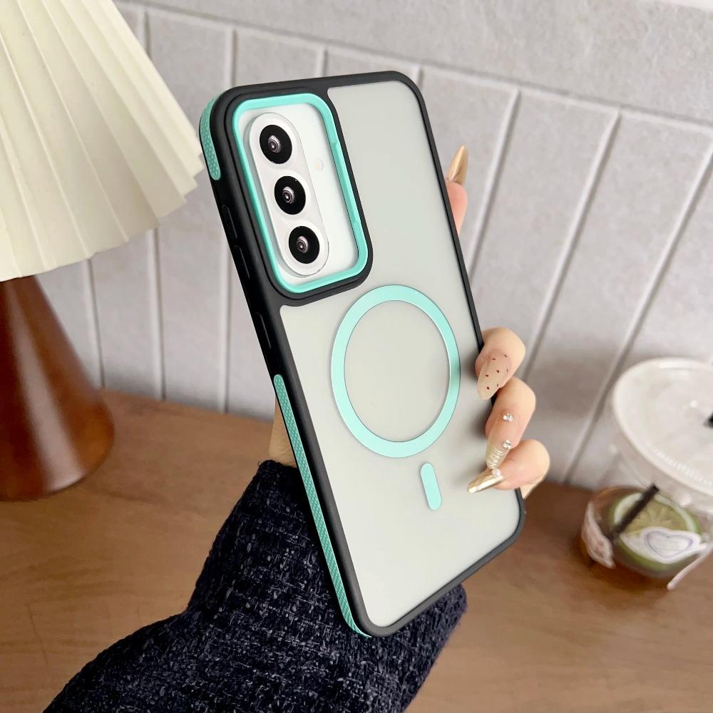 Frosted Magnetic Phone Case For Samsung A57 A37 A17 A07 A56 A36 A26 A16 A06 A55 A35 A25 A54 For Magsafe Anti-Slip Edge Cover